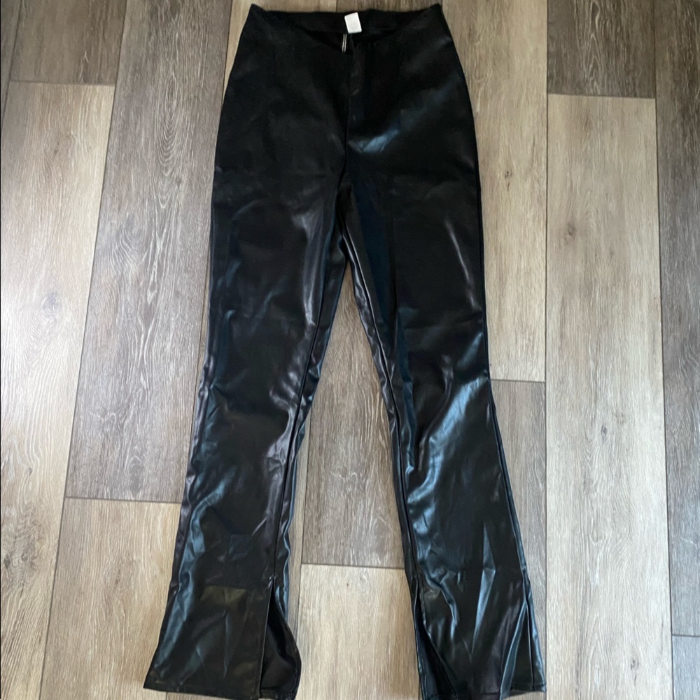 Black leather pants